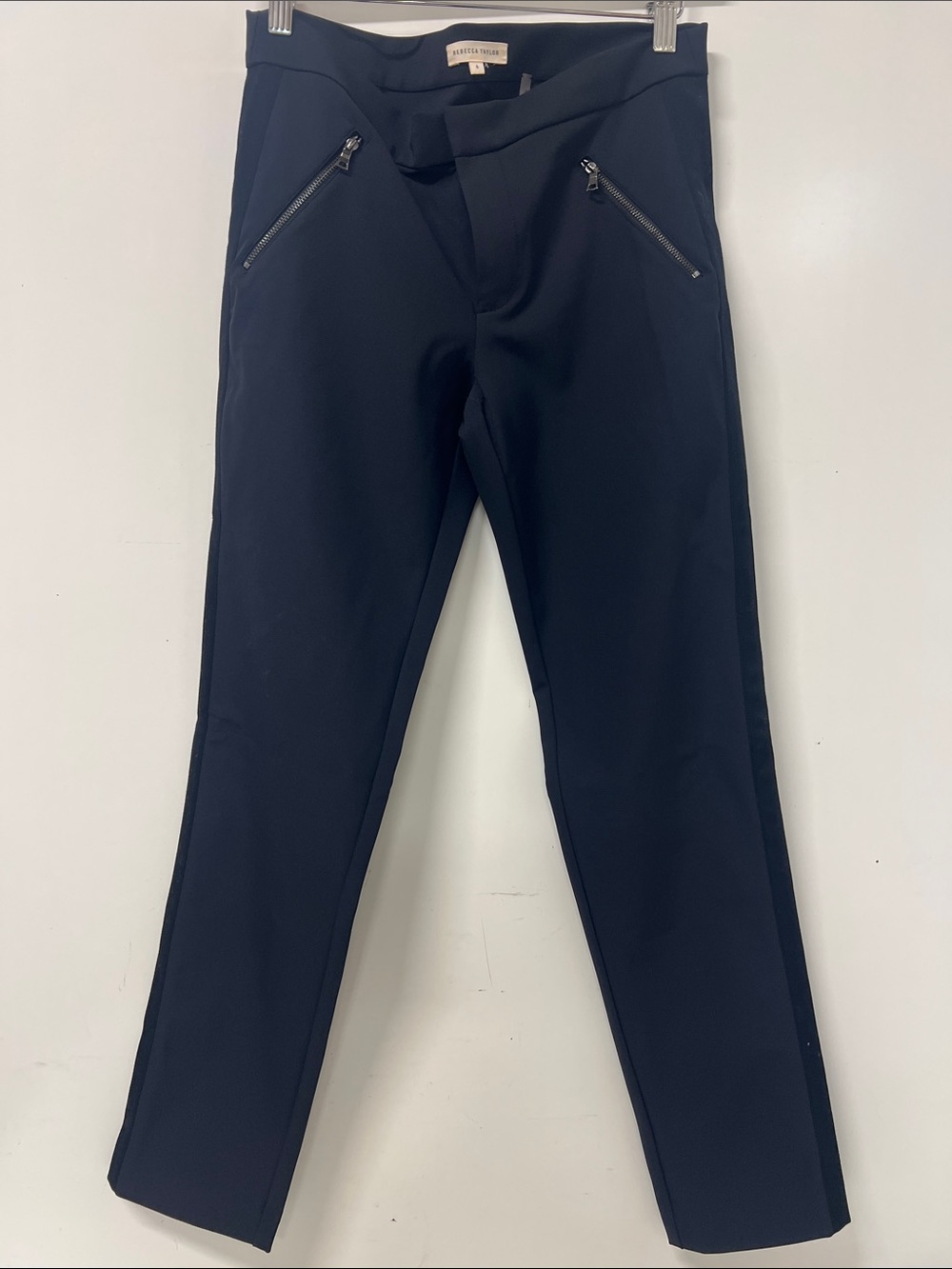 Rebecca Taylor Black Ava Techy Zipper Pocket Pant Size 6